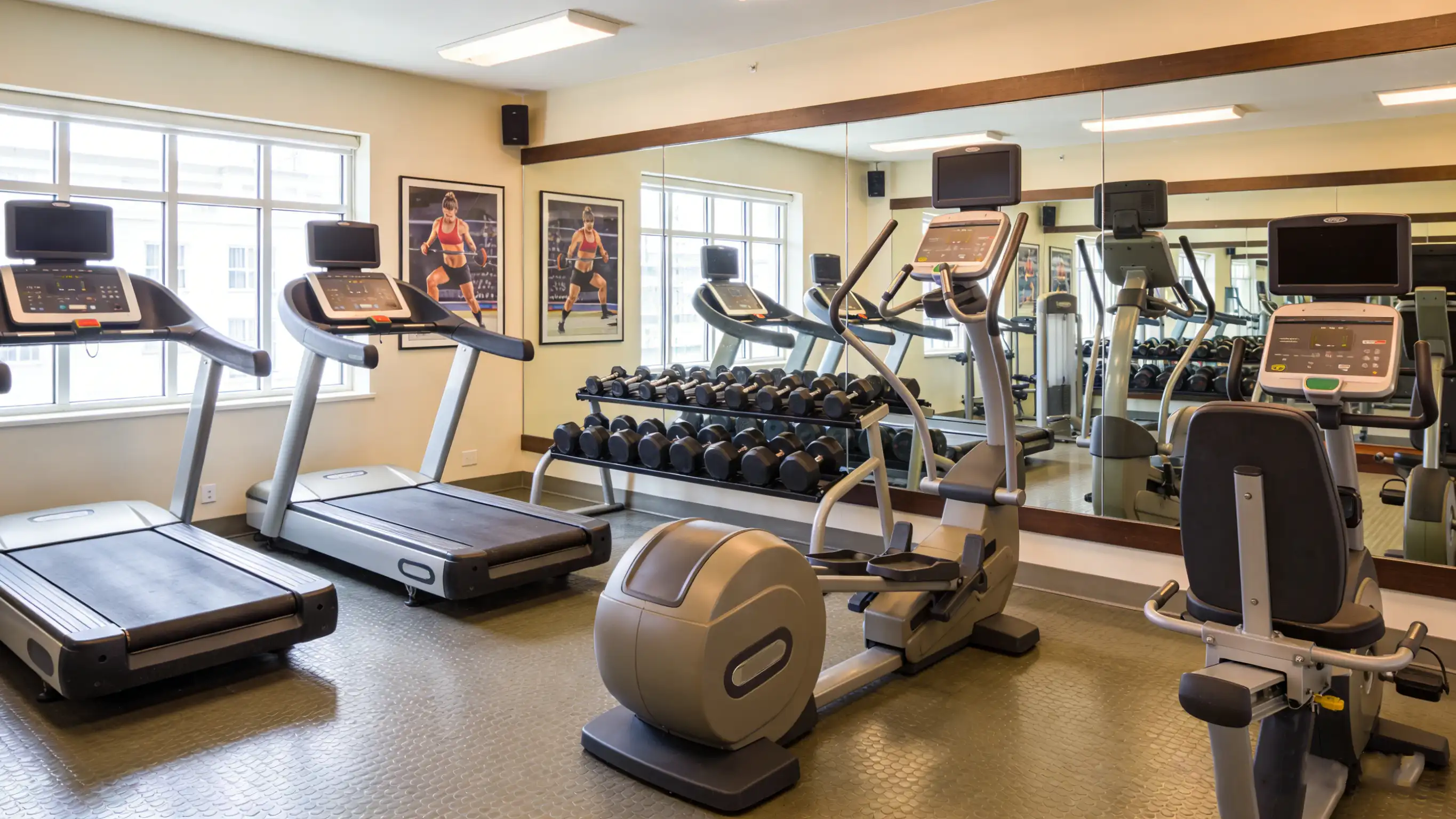 ¿Cómo equipar gimnasios corporativos, gimnasios domésticos y estudios de fitness de menos de 100 metros cuadrados?