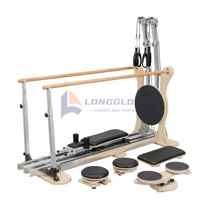 Torre de polea de aluminio Pilates con tablero de salto