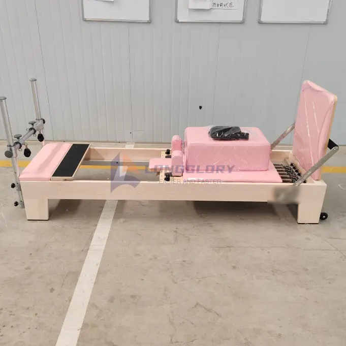 Reformador de Pilates de madera de arce para yoga