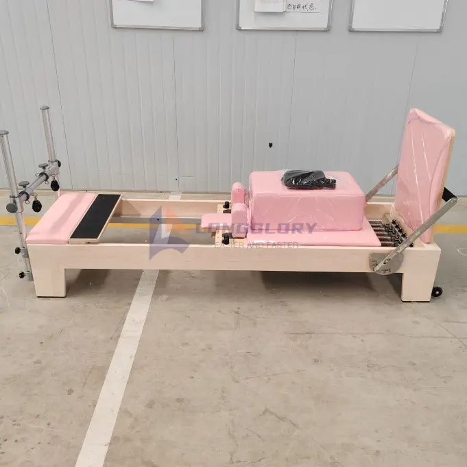 Reformador de Pilates de madera de arce para yoga